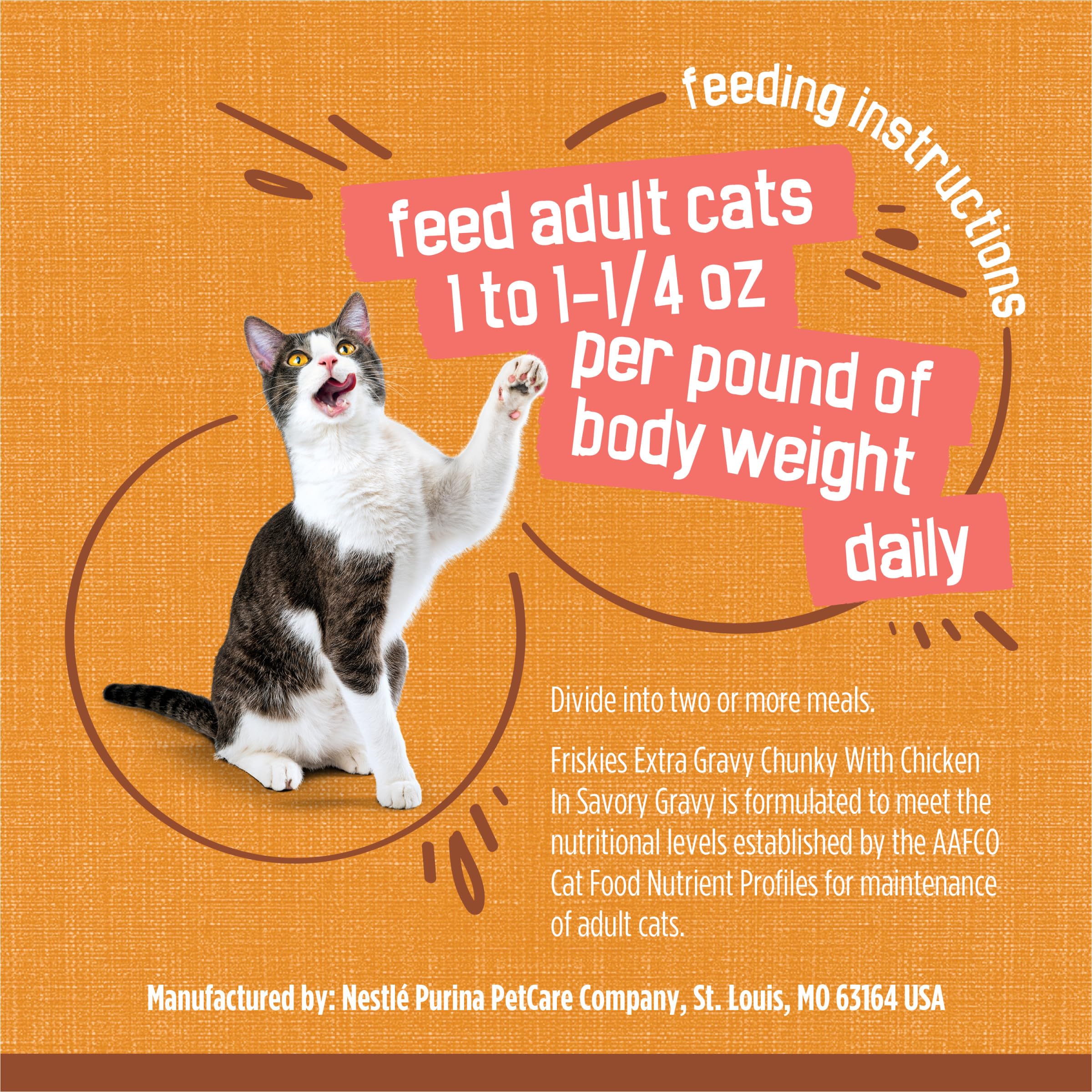 Purina Friskies Extra Gravy Wet Cat Food Chunky Chicken in Savory Gravy - (Pack of 24) 5.5 oz. Cans - Image 10