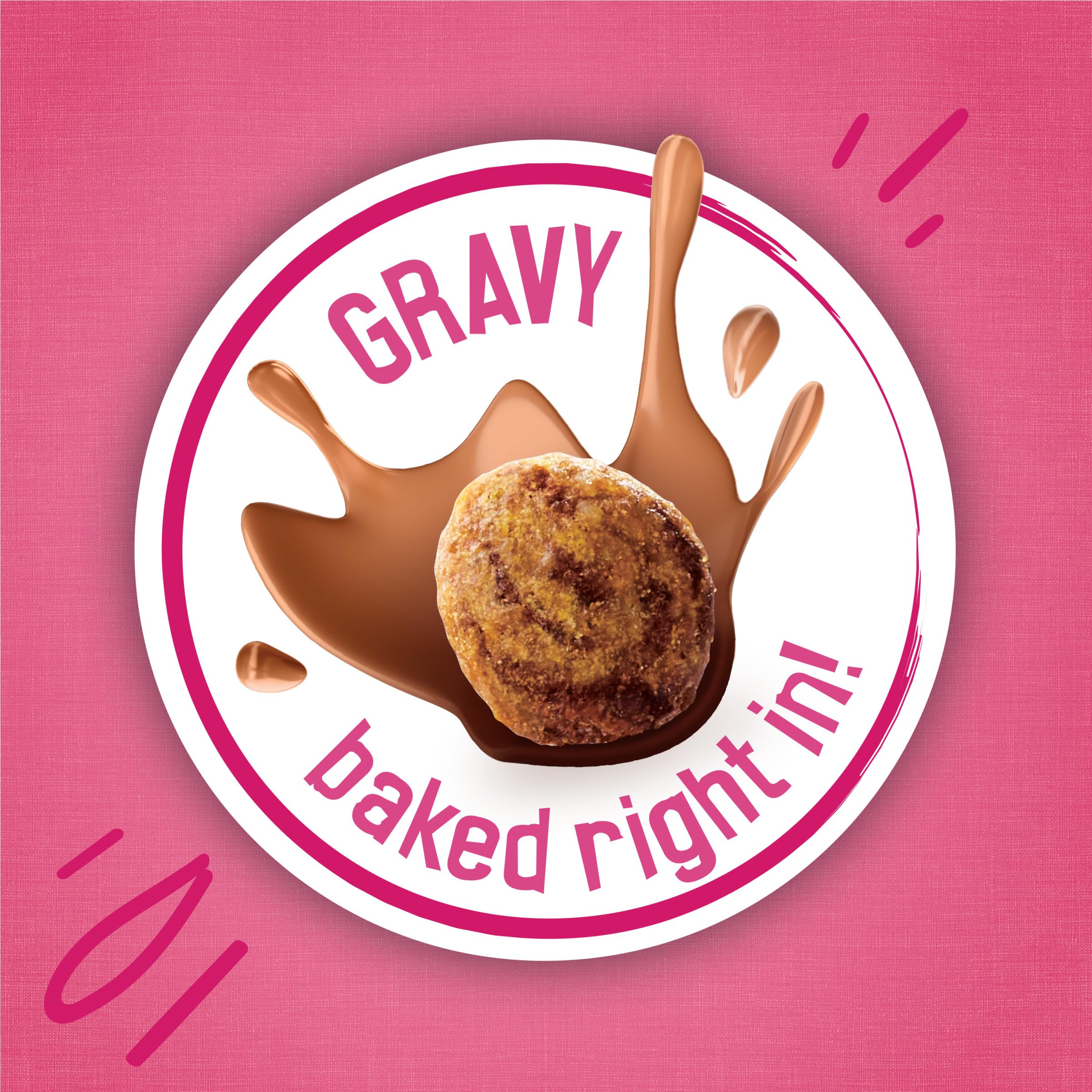 Purina Friskies Gravy Swirlers With Flavors of Chicken, Salmon and Gravy Dry Cat Food - 3.15 lb. Bag - Image 4