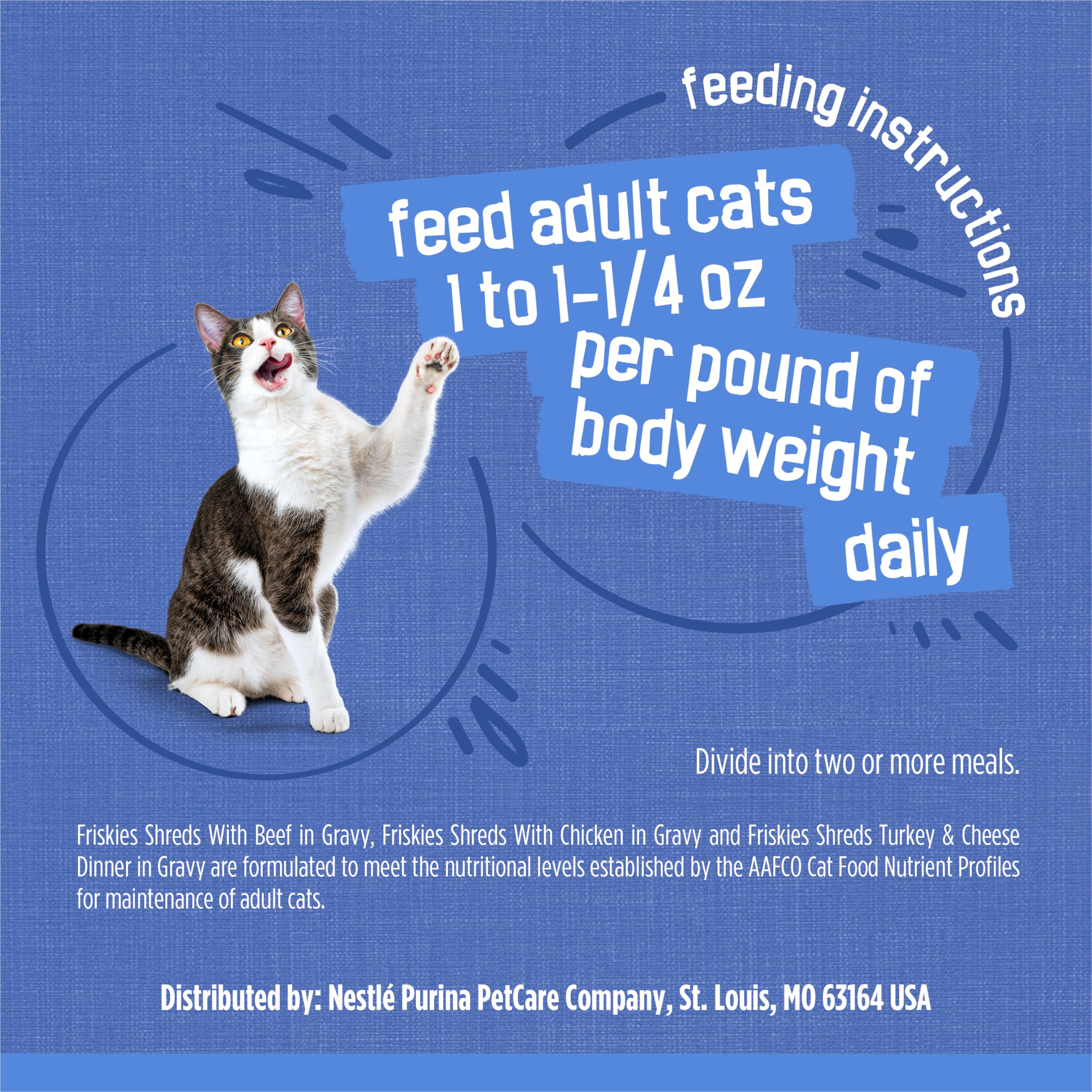 Purina Friskies Gravy Wet Cat Food Variety Pack, Shreds With Beef, With Chicken, and Turkey and Cheese Dinner - (Pack of 24) 5.5 oz. Cans - Image 13