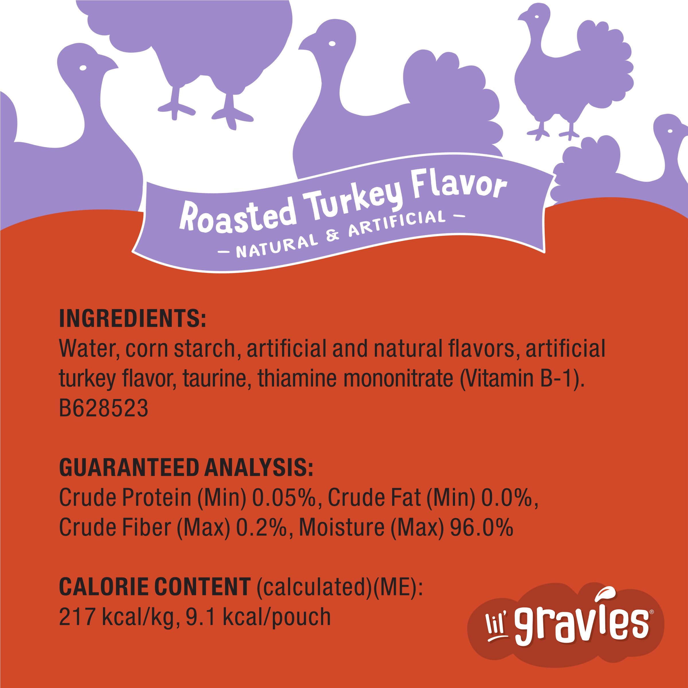 Purina Friskies Lil' Gravies Roasted Turkey Flavor Cat Food Lickable Cat Treats - (Pack of 16) 1.55 oz. Pouches - Image 5