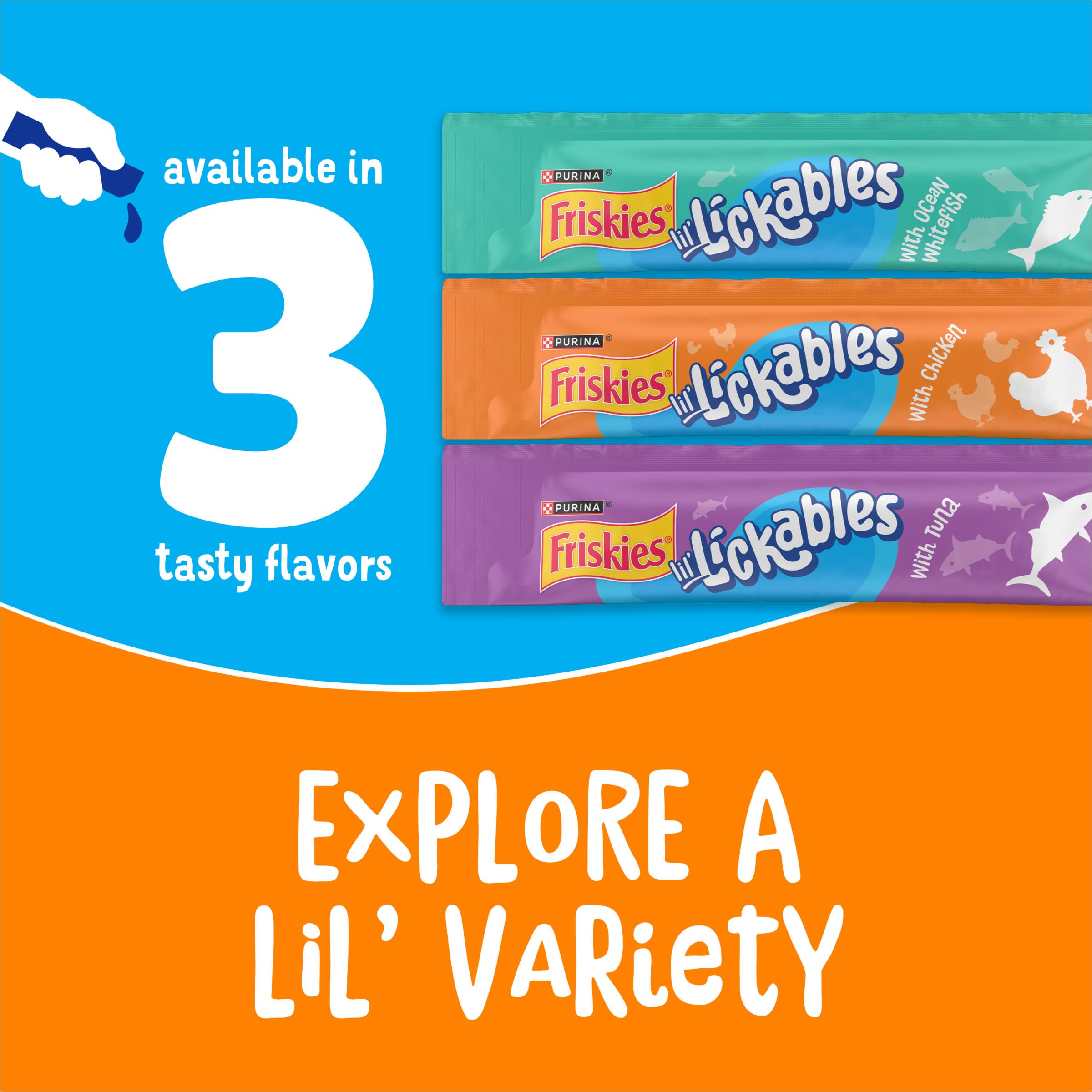 Purina Friskies Lil’ Lickables with Chicken Lickable Cat Treats - 16 oz (Pack of 32) - Image 9