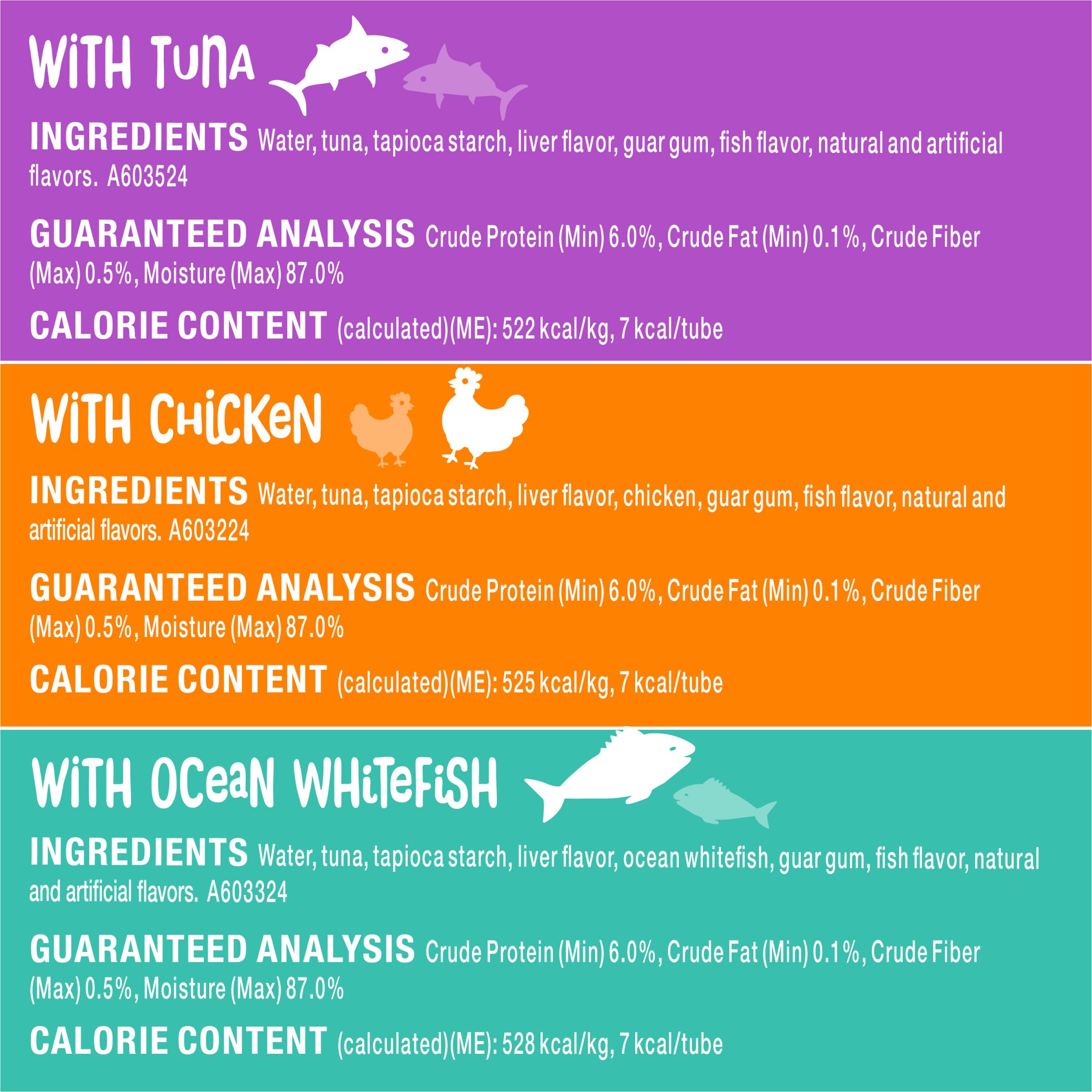 Purina Friskies Lil’ Lickables with Chicken, with Tuna or with Ocean Whitefish Variety Pack Lickable Cat Treats  - 10 oz. (Pack of 20) - Image 5