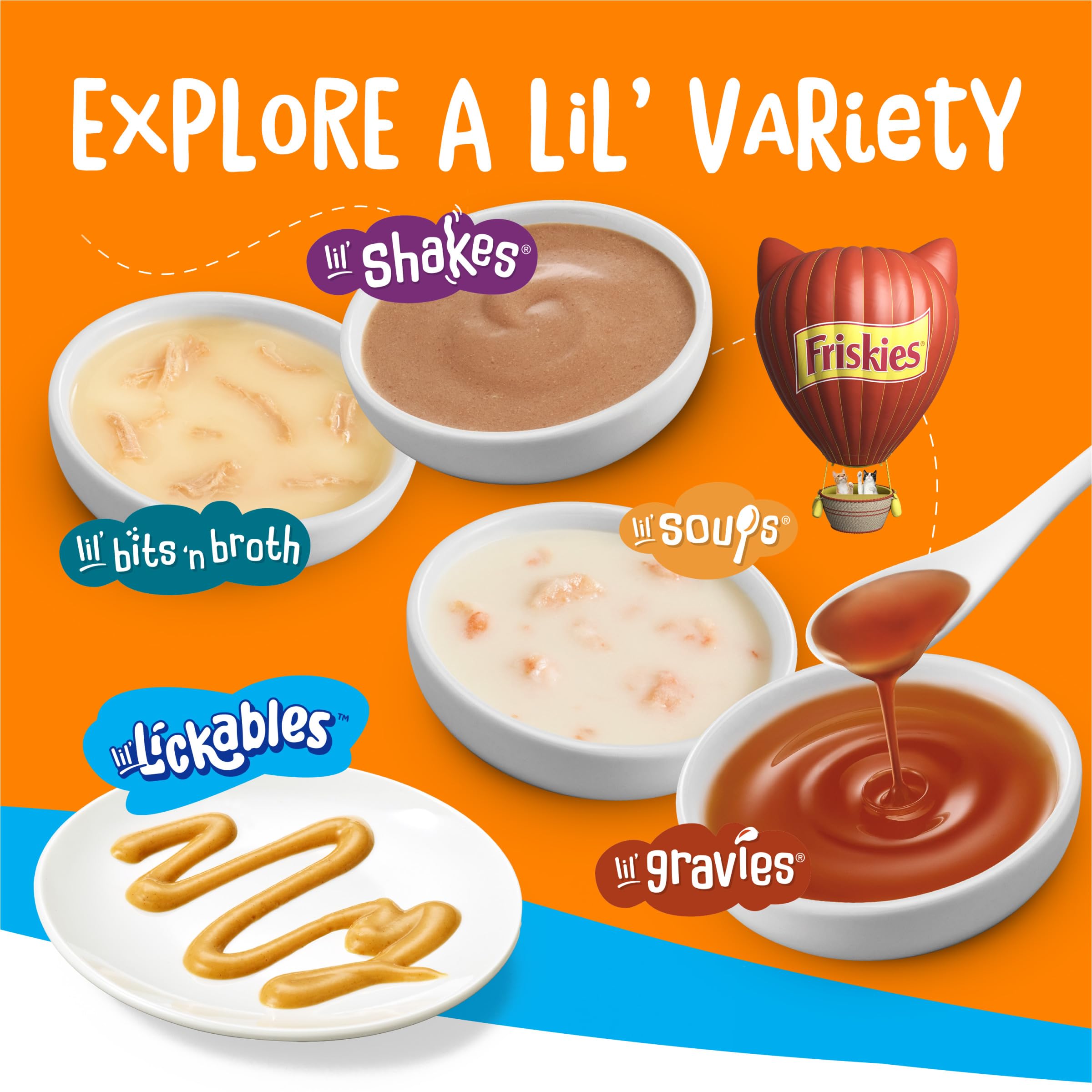 Purina Friskies Lil’ Lickables with Chicken, with Tuna or with Ocean Whitefish Variety Pack Lickable Cat Treats  - 10 oz. (Pack of 20) - Image 8