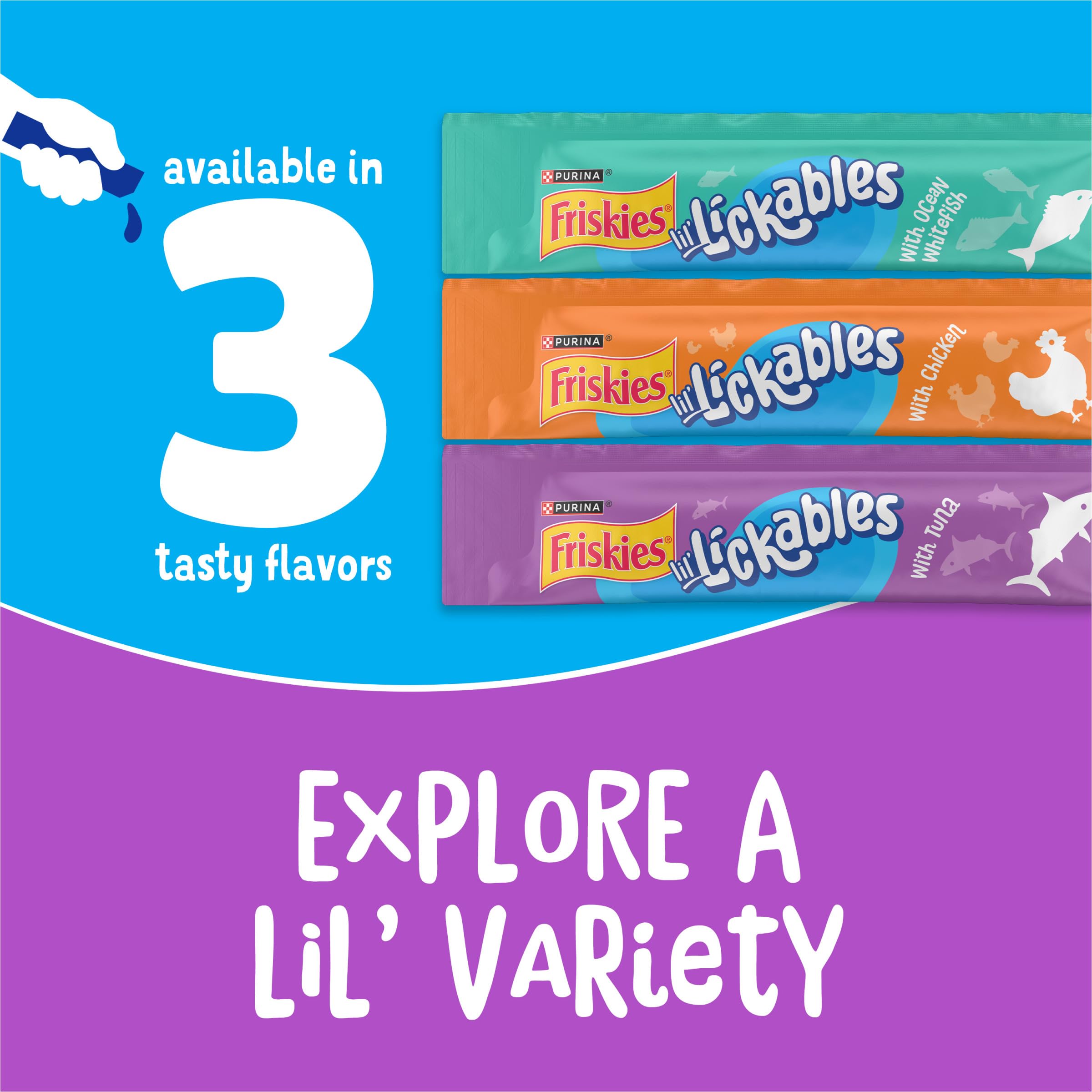 Purina Friskies Lil’ Lickables with Tuna Lickable Cat Treats - 16 oz (Pack of 32) - Image 9