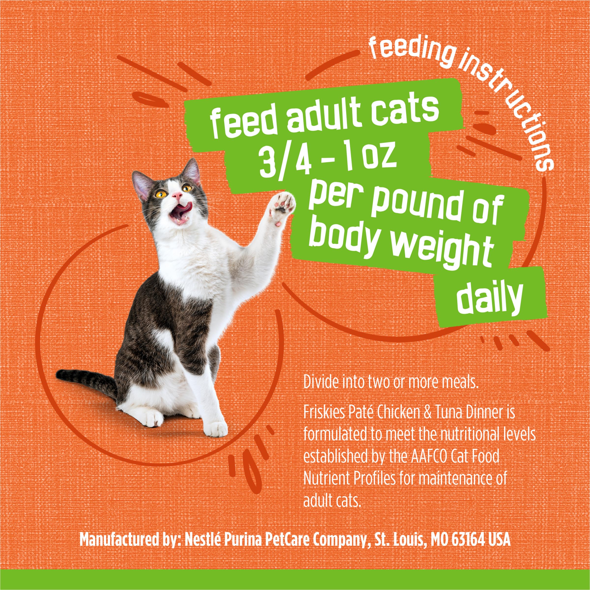 Purina Friskies Wet Cat Food Pate, Chicken and Tuna Dinner - (Pack of 24) 5.5 oz. Cans - Image 9